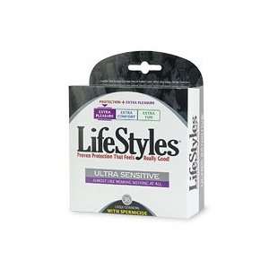 LifeStyles Extra Pleasure Brand 2046 Ultra Sensitive with Spermicidal 