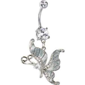  Crystalline Mystique Fairy Dangle Belly Ring Jewelry