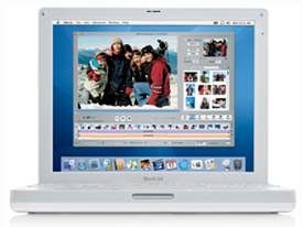 Apple iBook Laptop 14 M9627LL/A (1.33 GHz PowerPC G4, 256MB RAM, 60GB Hard Drive, Combo Drive, Built in AirPort Extreme)