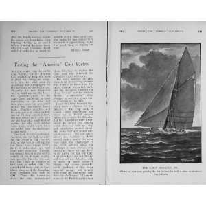  1914 American Yachts Sloop Mischief Boat Sailing Sport 