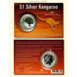  2004 1 oz Australian Silver Kangaroo w/Card Everything 