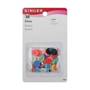   Buttons 50/Pkg Assorted Colors 00036; 6 Items/Order