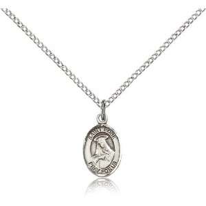  .925 Sterling Silver St. Saint Rose of Lima Medal Pendant 