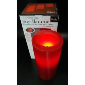  Candle Impressions Flame Led 6 Inch Red Candle