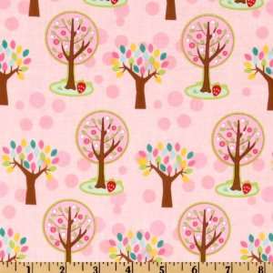  44 Wide Hoos In The Forest Trees Pink Fabric By The 