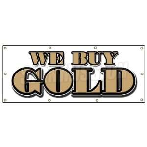  36x96 WE BUY GOLD BANNER SIGN pawn jewelry store cash 