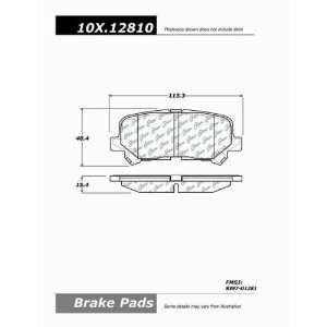 Centric Parts 106.12810 106 Series Posi Quiet Semi Metallic Brake Pad