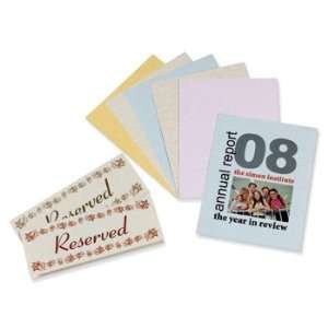   Card Stock, 65 lbs., Letter, Assorted Parchment Colors, 100 Sheets