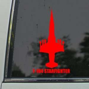  F 104 STARFIGHTER Red Decal Military Soldier Car Red 