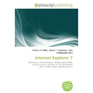  Internet Explorer 7 (9786134000536) Books