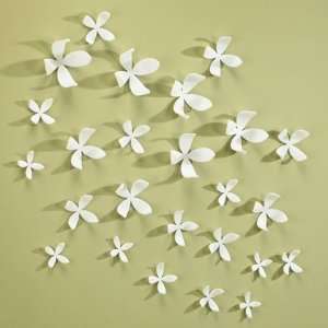  White Wall Flowers Set of 25 Umbra Wall Decor Baby