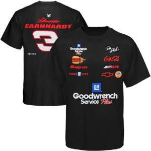   Dale Earnhardt Sponsors T Shirt   Black (Small)