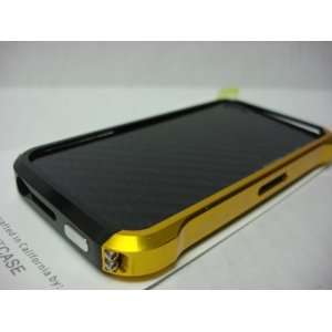  Black /Gold Carbonfiber Backplate Apple Iphone4 Iphone 4 