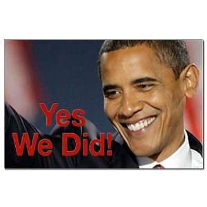  Yes We Did Obama Mini Poster Print by  Patio 