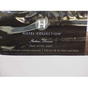 Hotel Collection Italian Linens King Fitted Sheet Merrow Stitching 