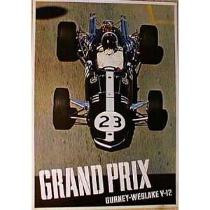  Vintage Race Poster   Grand Prix Gurney Westlake