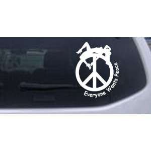  Everyone Wants Peace Funny Car Window Wall Laptop Decal 