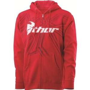  Thor Mazed Zip Up Fleece Hoody Red Large L 3050 1430 Automotive