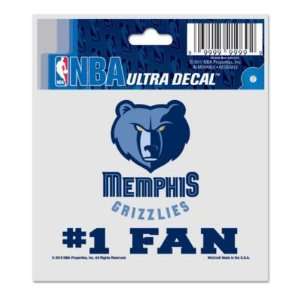 MEMPHIS GRIZZLIES 3X4 ULTRA DECAL WINDOW CLING  Sports 