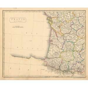  Arrowsmith 1836 Antique Map of Southwest France Office 