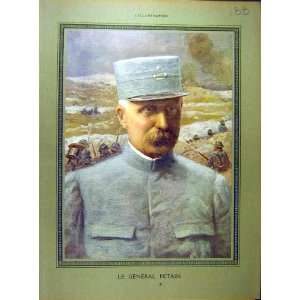  1916 Portrait General Petain Military Ww1 War Print