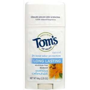 Toms of Maine 24 Hour Long Lasting Deodorant Stick Calendula 2.25 oz 