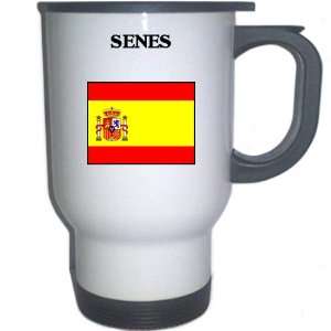  Spain (Espana)   SENES White Stainless Steel Mug 