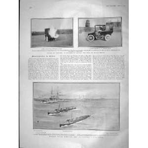  1904 WAR MOTOR CARS MAXIM GUN SUBMARINE HAWSER SHIPS