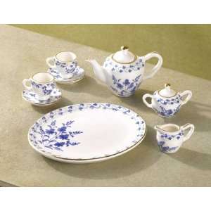  Blue and White Ceramic Mini Tea Set