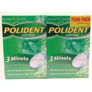  Polident 3 minute antibacterial denture cleanser (twin 