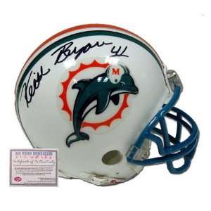  Keith Byars Miami Dolphins Autographed Mini Helmet Sports 