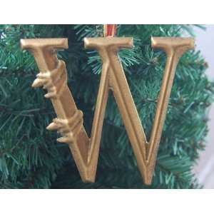  Heaven Sends   Decorative Gold Letter W   Christmas Tree 