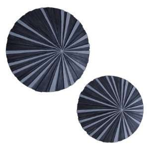   Round Ribbed Finish Wall Art   Set of 2, 19W x 19H in.