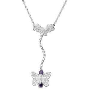  Sterling Silver Youth Butterfly Necklace W/ Packaging 16 