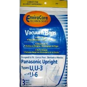  Panasonic Type U / U3 / U6 Allergen Bag Generic 3 Pack 