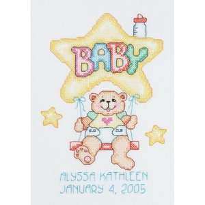  Janlynn Star Baby Birth Record Stpd X Stitch Kit Arts 