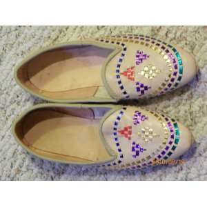  New Womens Syrian Leather Shoes/slippers Baboush size 8.5 