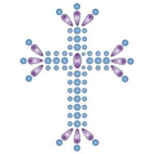  Jeaneology Iron Ons Cross Rhinestuds