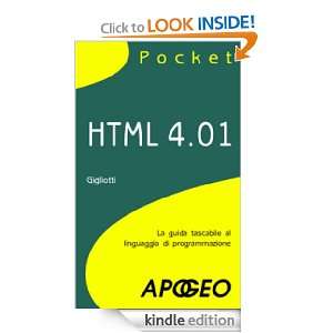 HTML 4.01 Pocket (Italian Edition) Gabriele Gigliotti, Gabriele 