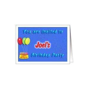  Joels Birthday, Invitation to the Party Card Toys 