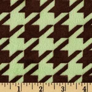  61 Wide Minky Cuddle Montage Lime/Brown Fabric By The 