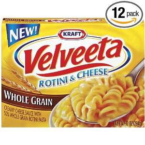 Velveeta Whole Grain Rotini & Cheese Dinner, 10 Ounce Boxes (Pack of 