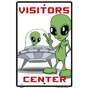  Alien Visitor Center 10 X 15 Aluminum Sign Patio, Lawn 