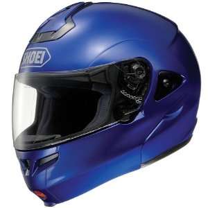 Shoei Metallic Multitec Street Racing Motorcycle Helmet   Royal Blue 