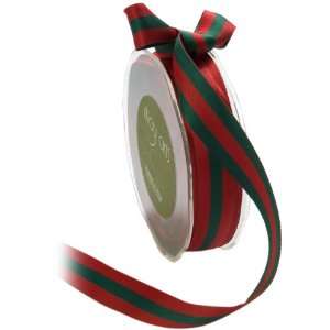  May Arts 3/4 Inch Wide Ribbon, Red and Green Reversible 