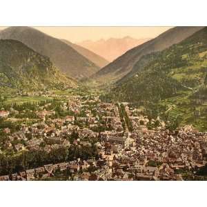   Poster   General view Luchon Pyrenees France 24 X 18 