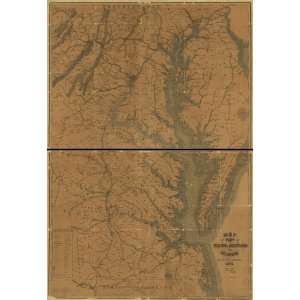 Civil War Map Map of part of Virginia, Maryland and Delaware from the 
