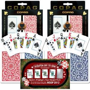   of CopagT Playing Cards Blue//red +2012 WSOP Entry 
