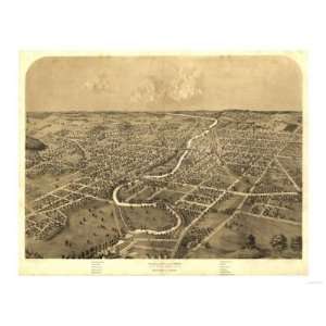  Ypsilanti, Michigan   Panoramic Map Giclee Poster Print 