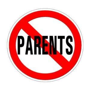  No Parents   Window Bumper Sticker Automotive